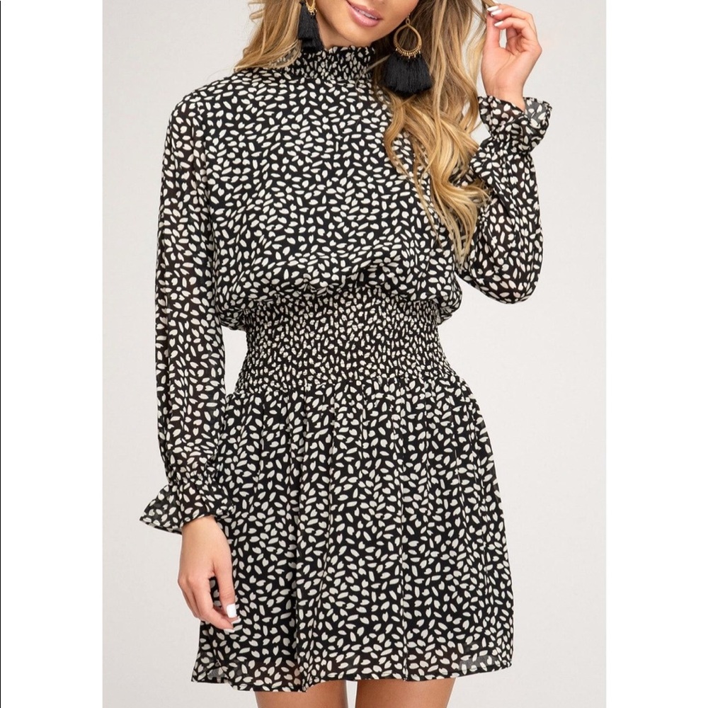 NWT Print Smock Waist Dress